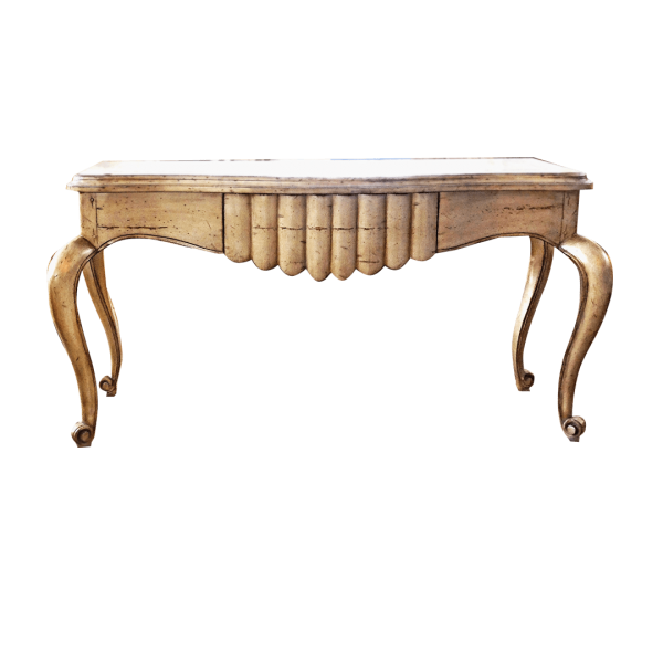 Console made of wood with cannelures in the old French style