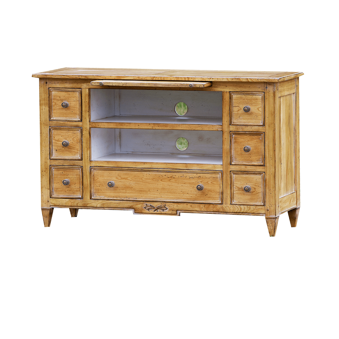 Handmade wooden chest of drawers TV cabinet