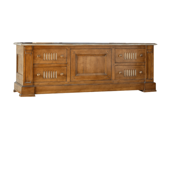 wooden TV cabinet handmade by Yves Fouquet