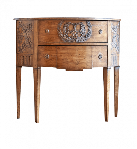 designer furniture made of natural wood in the Empire style